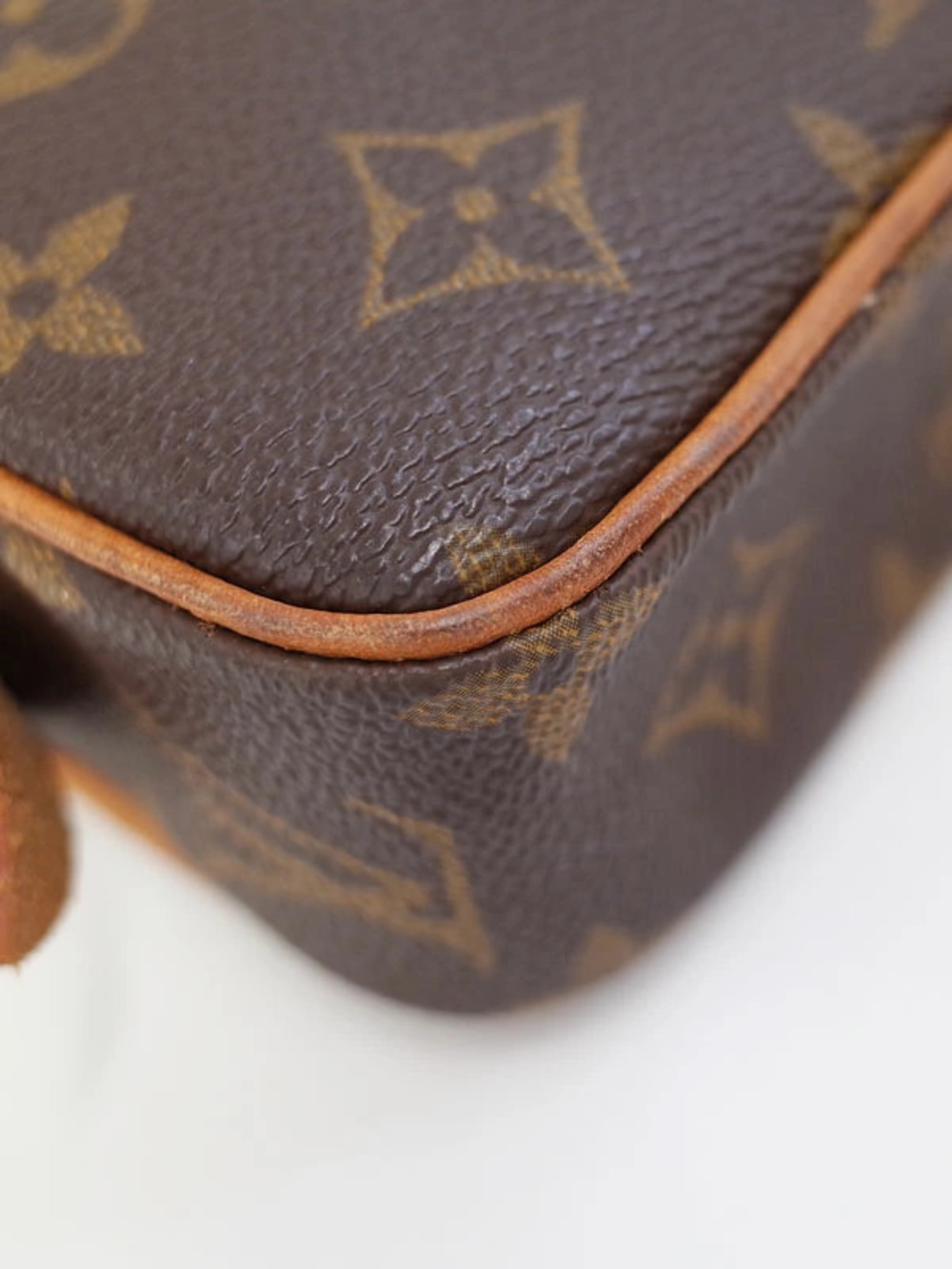 Louis Vuitton Monogram Pochette Marly Shoulder Bag Canvas Leather Brown - Picture 8 of 9
